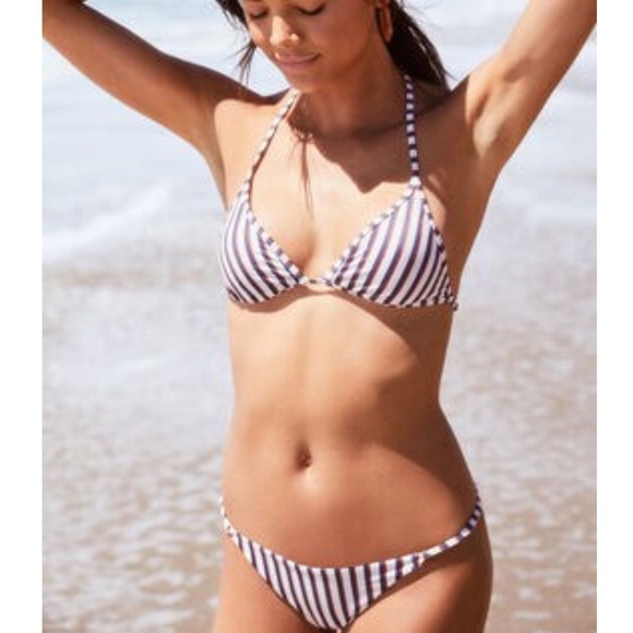 Pacsun Stripped Triangle String Bikini Set - Picture 3 of 10